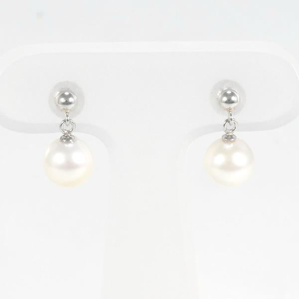 PT900 Platinum Pearl Earrings in Great Condition