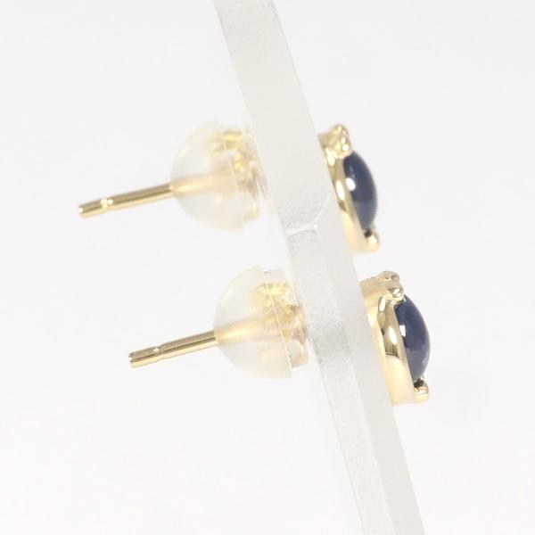 K18 Yellow Gold Sapphire Earrings in Excellent Condition