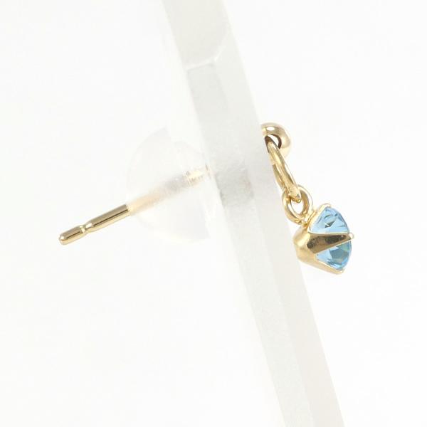 K18 Yellow Gold Blue Topaz Earring in Excellent Condition