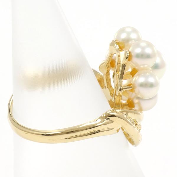18K Yellow Gold Ring with Approximately 4-5mm Pearl, Size 7.5, Total Weight About 3.9g (Ladies' Used)