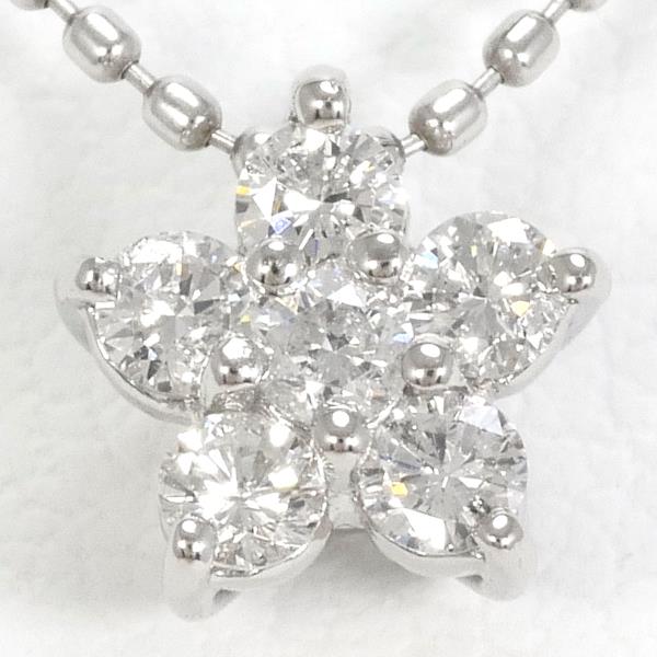 PT900 Platinum PT850 Necklace Diamond 0.20ct in Excellent Condition