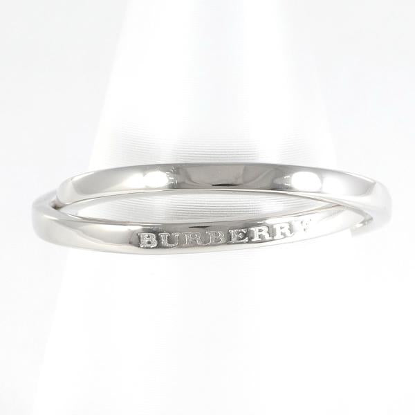 Burberry Platinum & Diamond Logo Ring  Metal Ring in Excellent condition