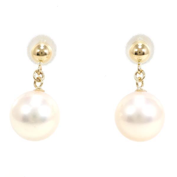 K18 Yellow Gold Pearl Earrings 2.2g in Great Condition