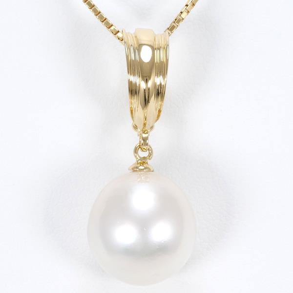 K18 Yellow Gold Pearl Necklace in Pristine Condition