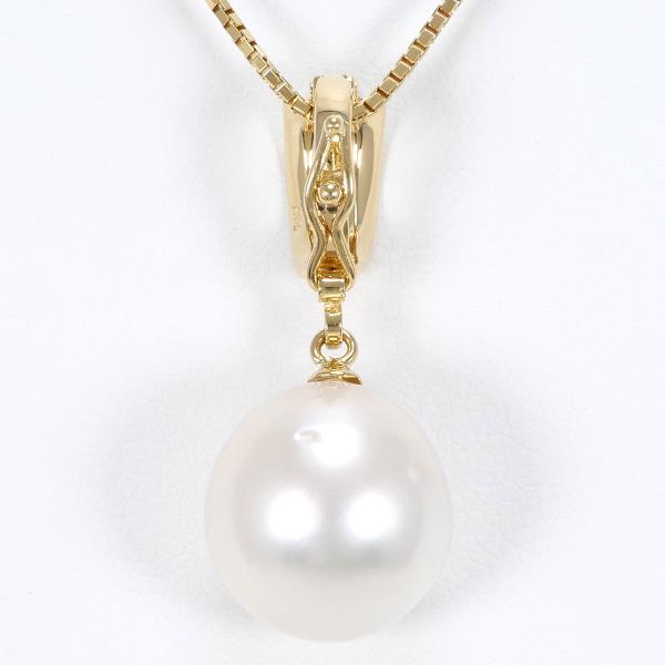 K18 Yellow Gold Pearl Necklace in Pristine Condition