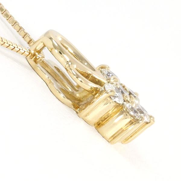 [LuxUness]  K18 Pink Gold Diamond Necklace, 0.30ct Diamond, 3.4g Total Weight, 40cm Length  in Excellent condition