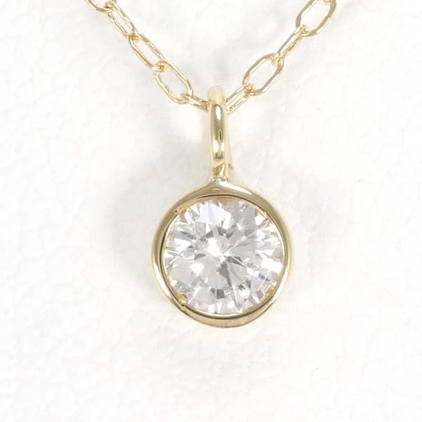 K18 Yellow Gold Diamond Necklace 0.10ct in Excellent Condition