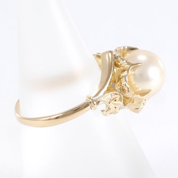 [LuxUness]  K18 YellowGold Ring with Pearl approx 8mm, Ring size 10.5, Total Weight approx 3.8g, Women's Gold in Excellent condition