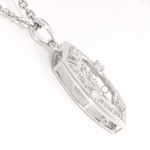 PT900 & PT850 Platinum Necklace with Diamond 0.16, Approximate Total Weight 7.0g, Length 36cm