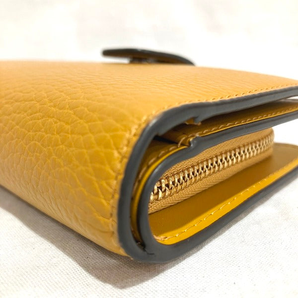 Furla Yellow Leather Bifold Wallet in Great Condition