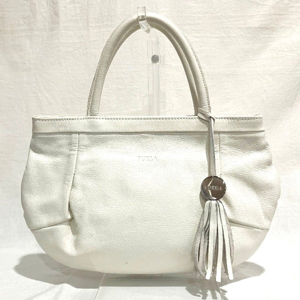 Furla Leather Tassel Charm Handbag in Good Condition