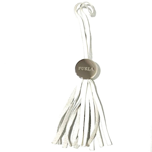 Furla Leather Tassel Charm Handbag in Good Condition