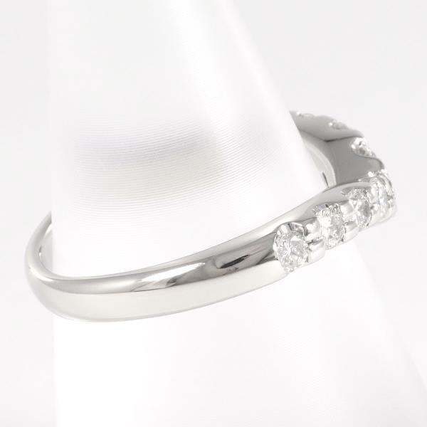 PT900 Platinum Ring (Size 11) with 0.50ct Diamond, Total Weight approx. 5.4g, Ladies Silver Jewelry (Pre-owned)