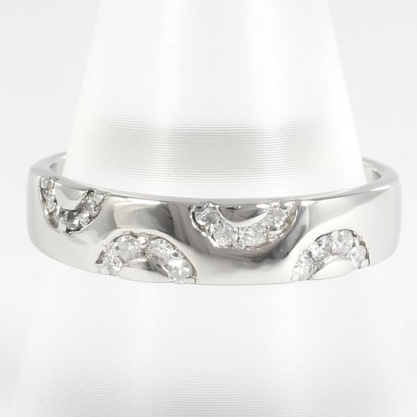 PT900 Platinum Diamond Ring 17.5