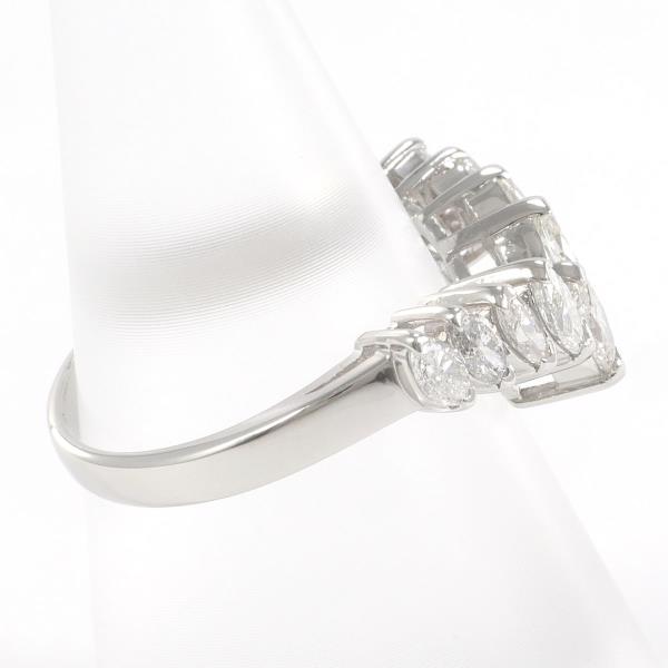 PT900 Platinum Ring (Size 13) with 1.03ct Diamond, Total Weight approx. 4.3g, Ladies Silver Jewelry (Pre-owned)