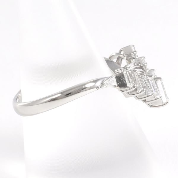 PT900 Platinum Ring (Size 15) with 0.71ct Diamond, Total Weight approx. 5.7g, Ladies Silver Jewelry (Pre-owned)
