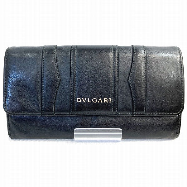 Bvlgari Leather Bifold Wallet AL-G12-33772 in Good Condition