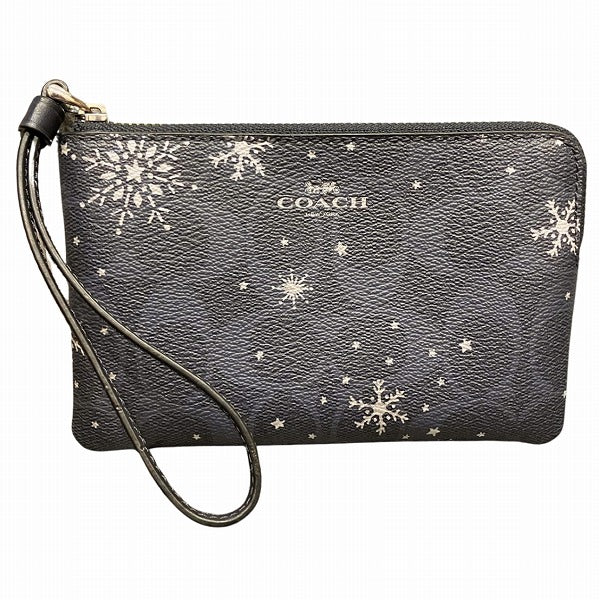 Coach Signature PVC Leather Pouch C1862 in Great Condition