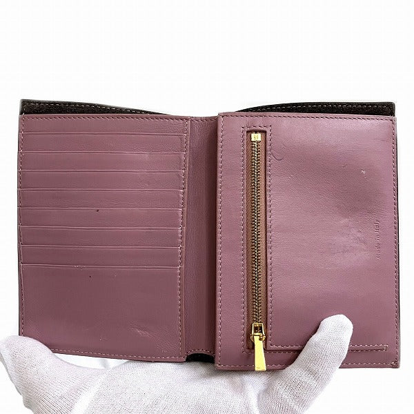 Celine Bicolor Medium Strap Leather Wallet in Good Condition