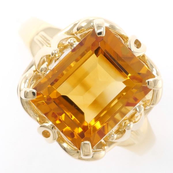 K18 18kt Yellow Gold Ring with Citrine, Size 12, Ladies, Weight approximately 4.5g in Excellent Condition