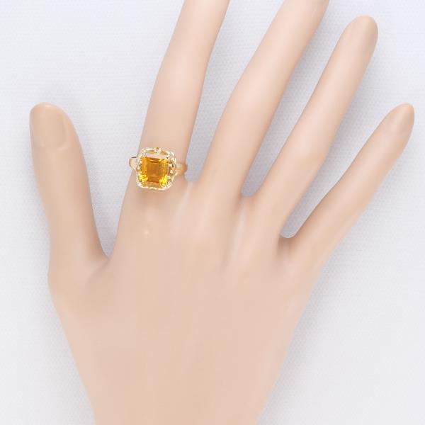 K18 18kt Yellow Gold Ring with Citrine, Size 12, Ladies, Weight approximately 4.5g in Excellent Condition