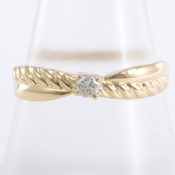 K18 Yellow Gold Diamond Ring 19.5 in Excellent Condition