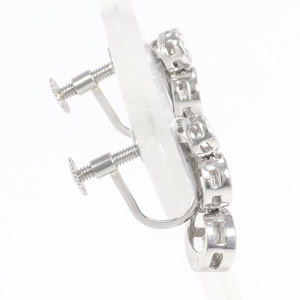 PT900 Platinum Earrings with a Pair of 0.25 Carat Diamonds, Total Weight Approximately 3.4g, Women's