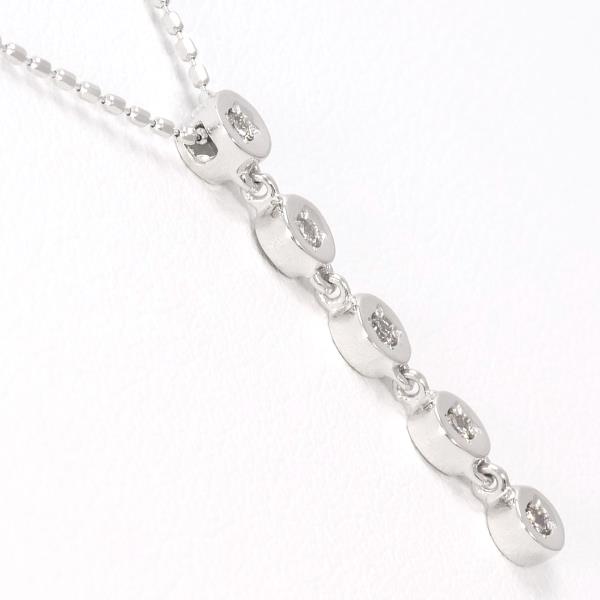 K10 White Gold Diamond Necklace in Excellent Condition