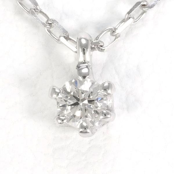 K10 White Gold Diamond Necklace 0.04ct in Excellent Condition