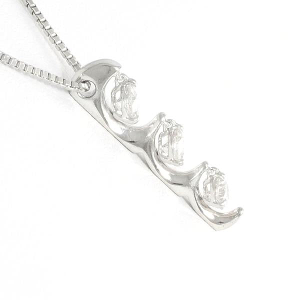 Platinum PT900 & PT850 Necklace with 0.50ct Diamond, Approximately 5.2g, 46cm Length, Ladies' Jewelry