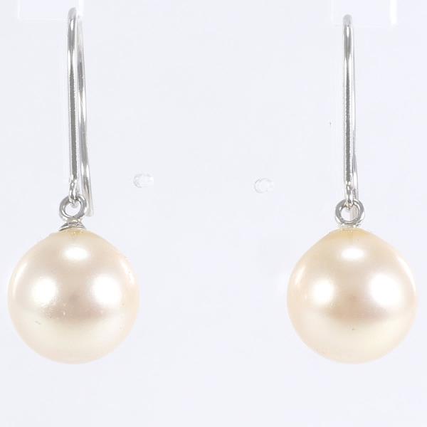 PT900 Platinum Pearl Earrings in Excellent Condition