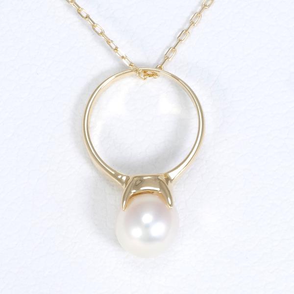 K18 Yellow Gold Pearl Necklace in Pristine Condition