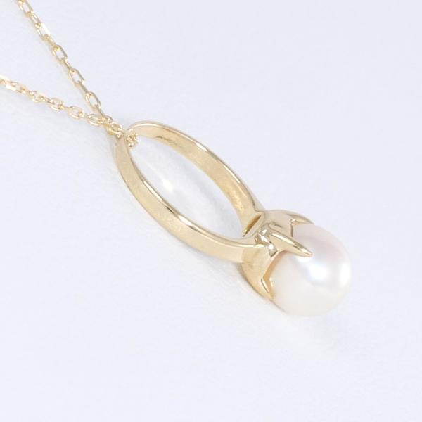 K18 Yellow Gold Pearl Necklace in Pristine Condition