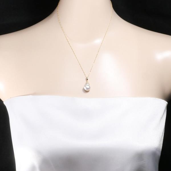 K18 Yellow Gold Pearl Necklace in Pristine Condition