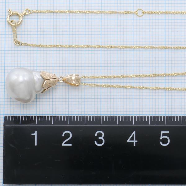 K18 Yellow Gold Pearl Necklace in Pristine Condition