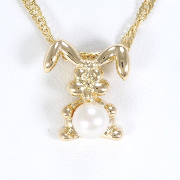 K18 Yellow Gold Pearl Necklace in Pristine Condition