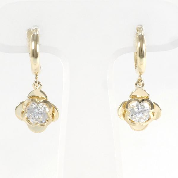 14K Yellow Gold Zircon Earrings in Excellent Condition