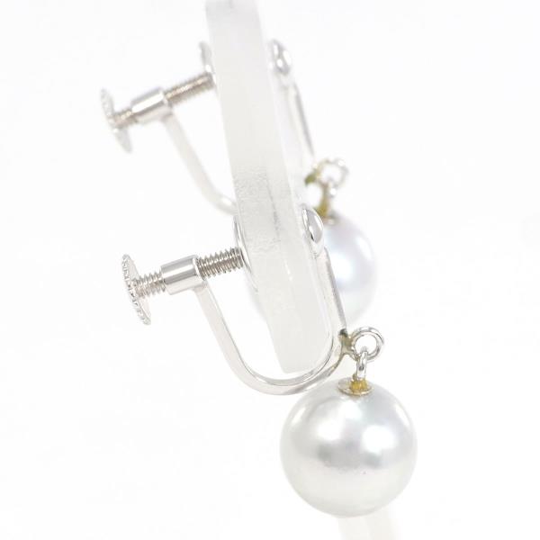 K14 White Gold Pearl Earrings in Excellent Condition