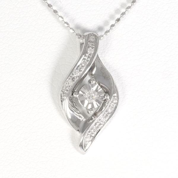 K10 White Gold Diamond Necklace in Pristine Condition