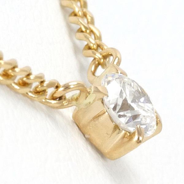 Ladies' 18K Yellow Gold Necklace with 0.20ct Diamond SI1, Total Weight Approximately 2.9g, Length Approximately 40cm