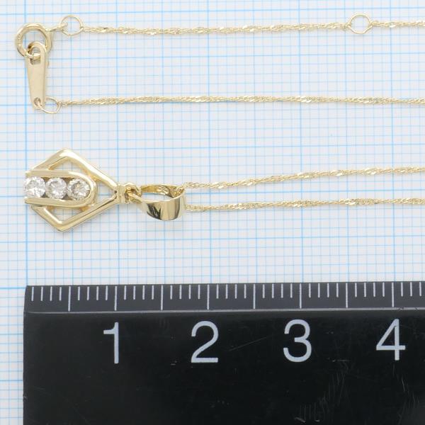 K18 Yellow Gold Necklace with Brown Diamond in Excellent Condition