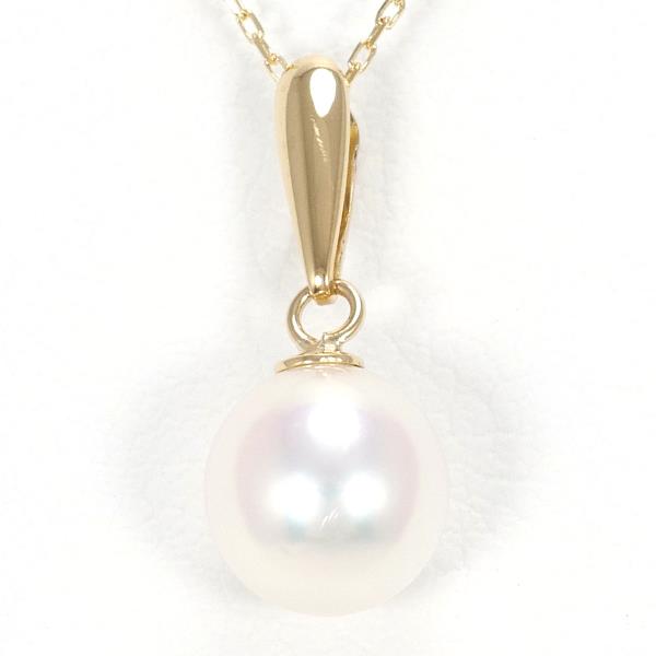 K18 Yellow Gold Pearl Necklace in Pristine Condition