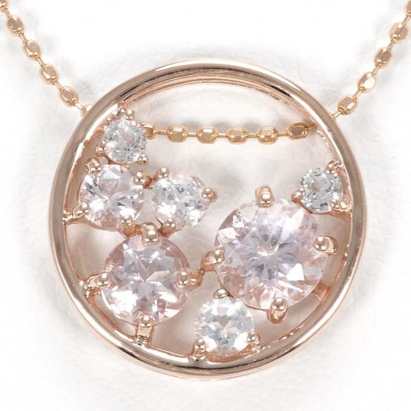 K10 Pink Gold Rose Quartz Necklace