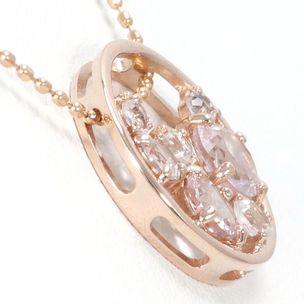 K10 Pink Gold Rose Quartz Necklace