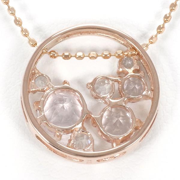 K10 Pink Gold Rose Quartz Necklace