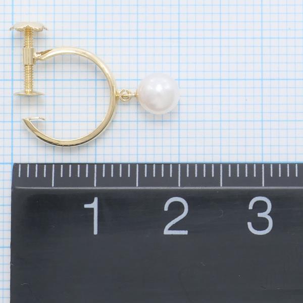 Take Up K18YG Yellow Gold Pearl Earrings in Pristine Condition