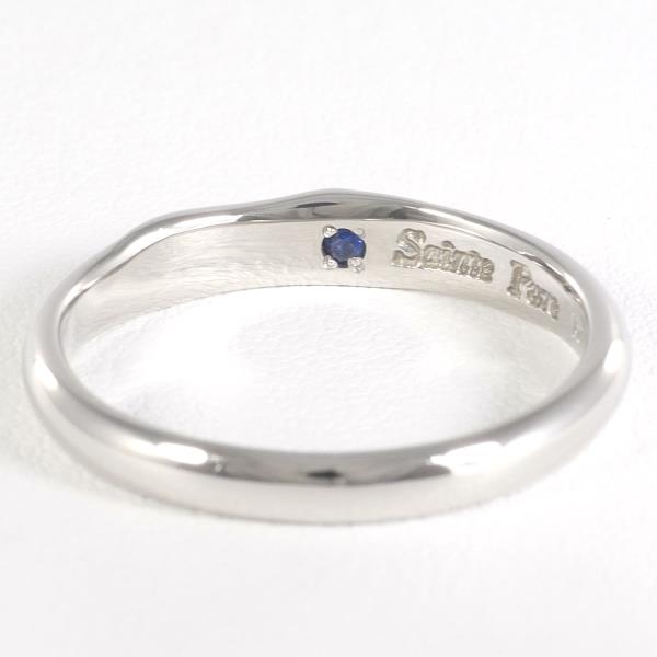 Sapphire PT1000 Platinum Ring 16.5 in Excellent Condition