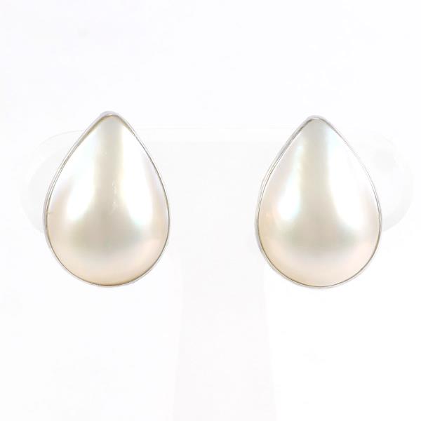 K14 White Gold Pearl Earrings in Excellent Condition