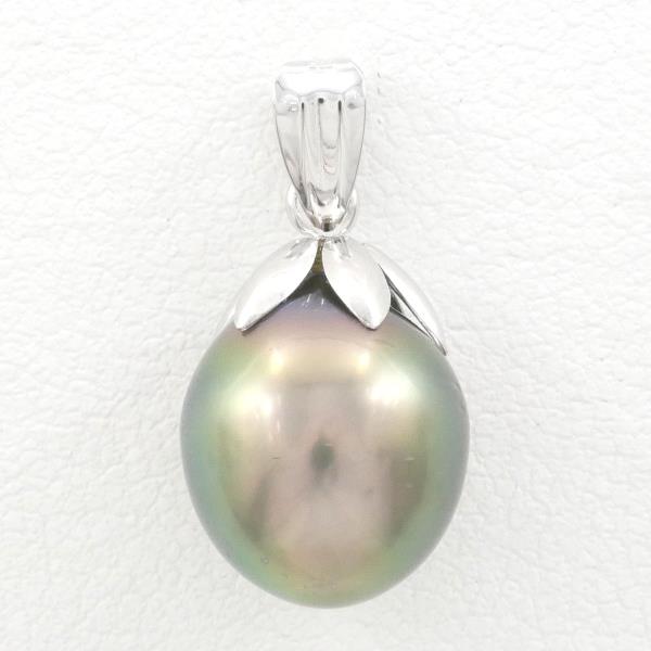 K14 White Gold Pearl Pendant Top in Pristine Condition