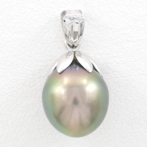 K14 White Gold Pearl Pendant Top in Pristine Condition